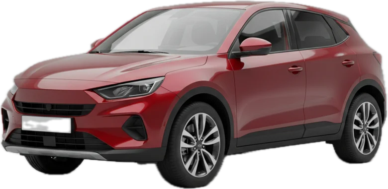 SUV compacto rojo